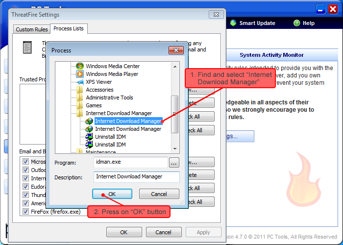 PC Tools ThreatFire settings 3